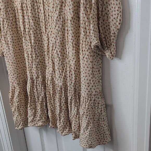 American Eagle Outfitters Cream Floral Long Sleeve Dress - Picture 5 of 9